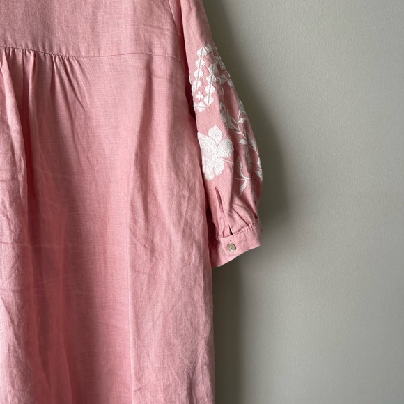 Sundance Amina Beauty Dress Floral Aztec Embroidered Linen Dress - Picture 11 of 16